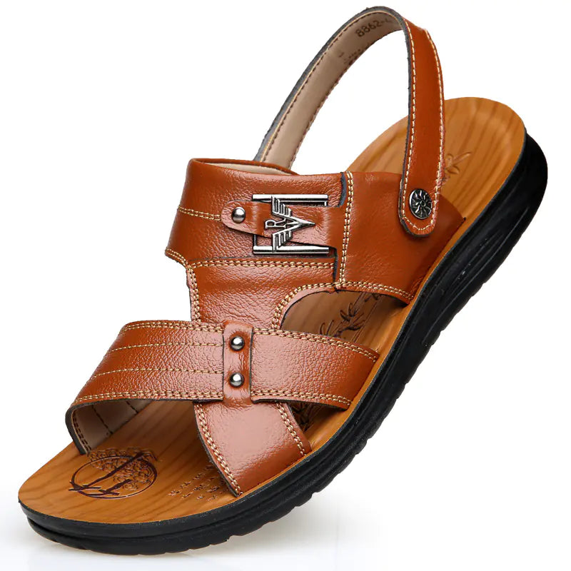 Men's Casual Non-slip Leather Beach Sandals