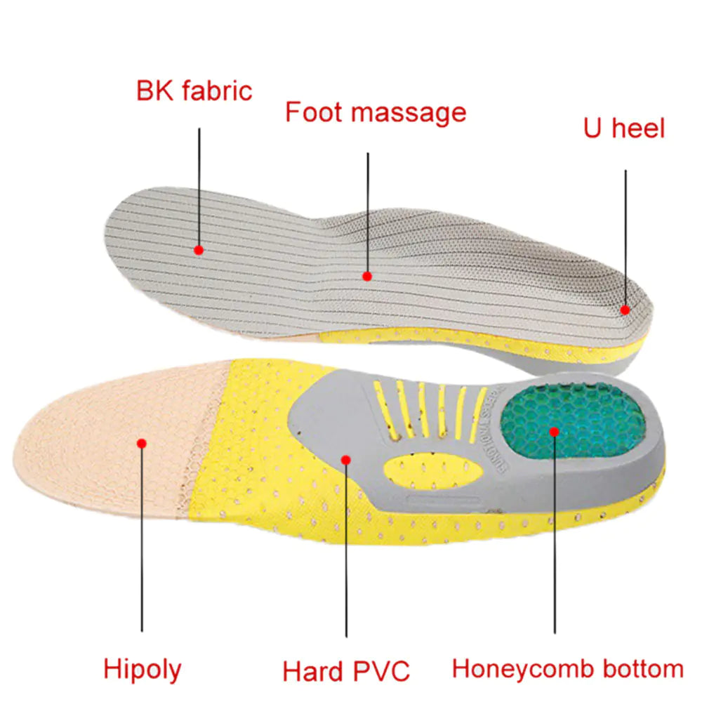 EVA Flat Foot Support Sports Insole for Shock Absorption