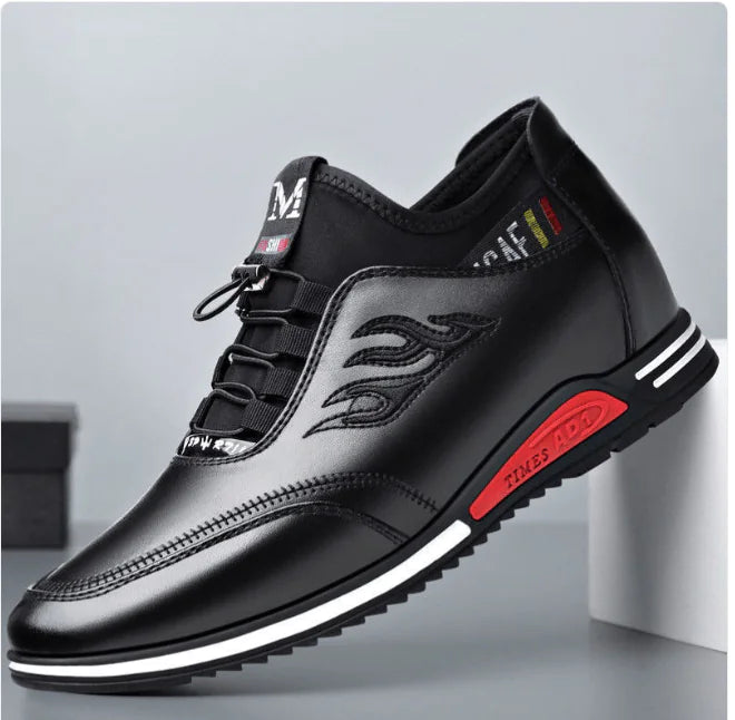 Men's Leather High-Top Sneakers