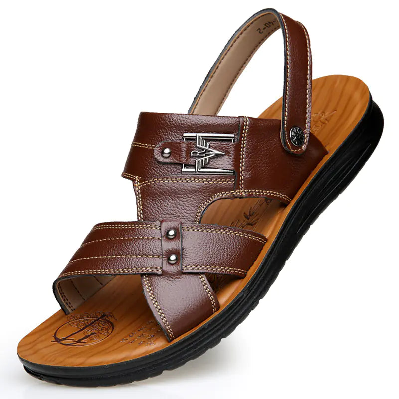 Men's Casual Non-slip Leather Beach Sandals