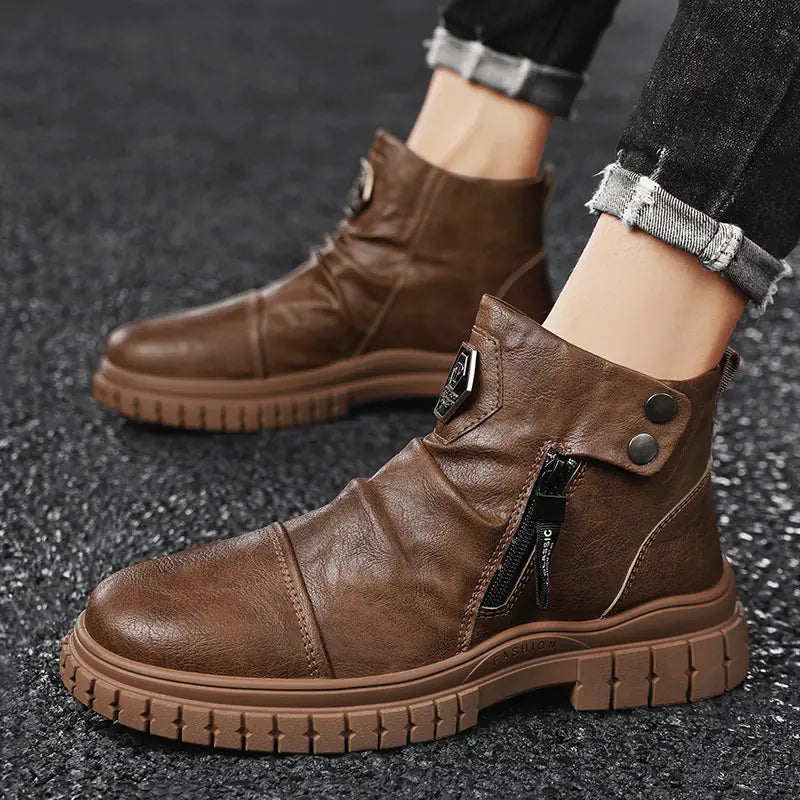Men's High-Top Martin Boots in British Style