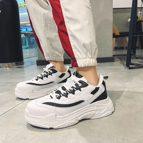 Daddy Shoes Men's All-match Increased White Sneakers