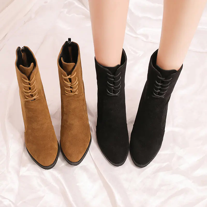 Martin Boots, Mid-Calf Boots, Chunky Heeled Short Boots