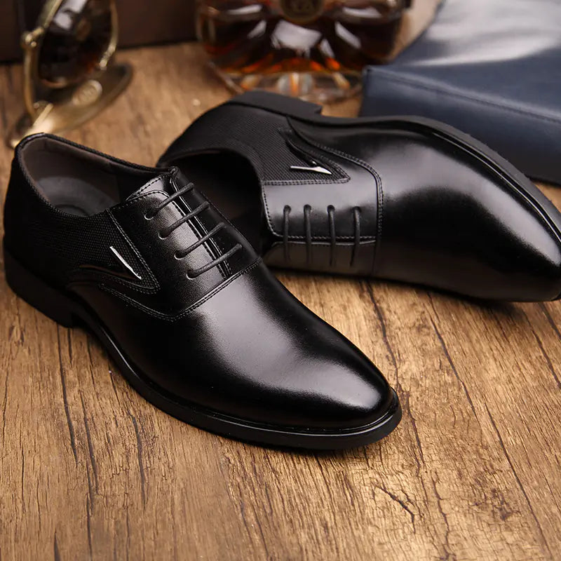 Breathable Leather Pointed Toe Men's Formal Shoes