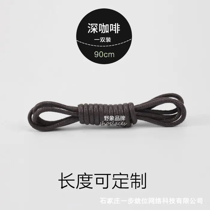 Wholesale Black Round Shoelaces for Men's and Women's Boots