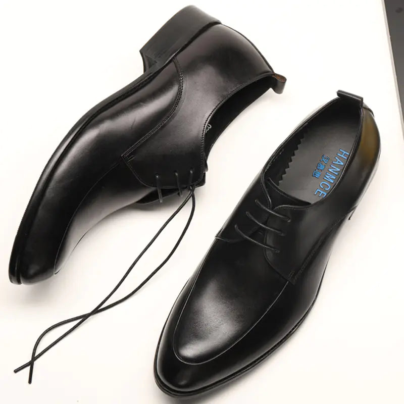 Formal British Pointed Leather Business Shoes