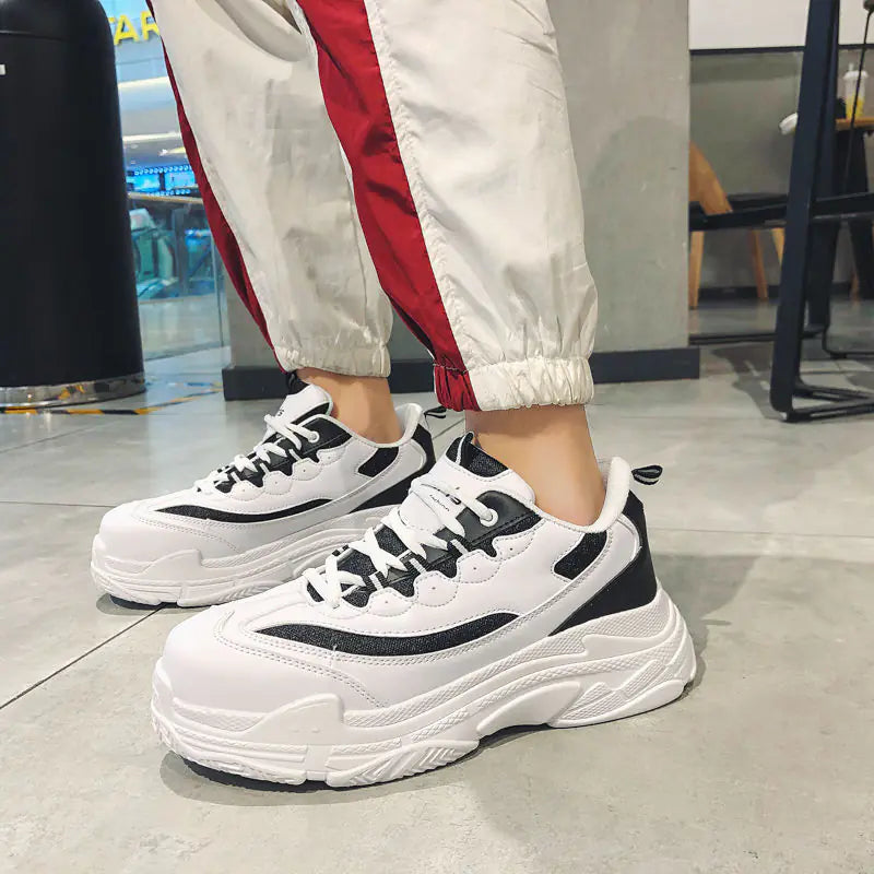 Daddy Shoes Men's All-match Increased White Sneakers